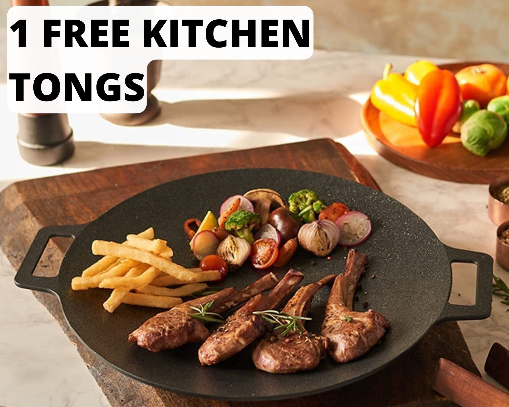 Corix - Korean Grill Pan (+ 1 FREE Kitchen Tongs)