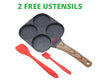 Polix - 4-Mould Frying Pan (+ 2 FREE Utensils)